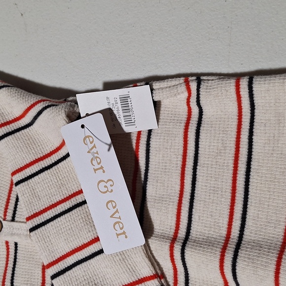 Ever & Ever 3 Button Stripe Hooded Shirt 12mo NWT - Picture 15 of 15